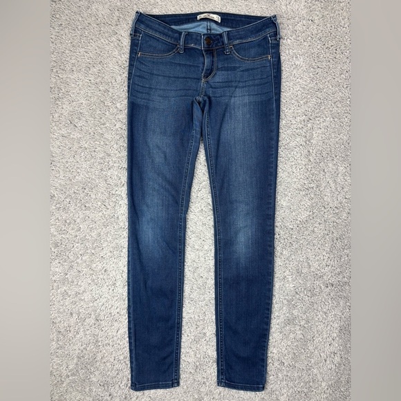 Hollister Jeans Womens 3 Skinny Dark Wash Classic Denim Casual Basic Stretch - Picture 1 of 4